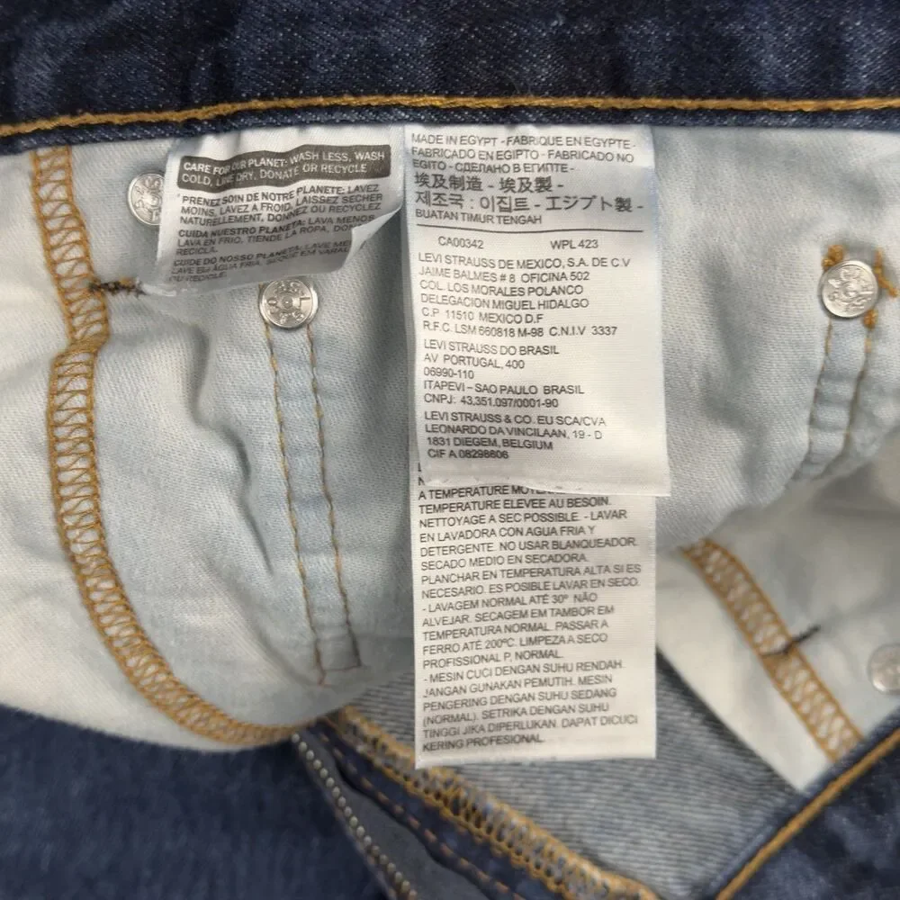 Levi's 505 Jeans Mens 40x30‎ Straight Fit 5-Pocket Cotton Denim Black